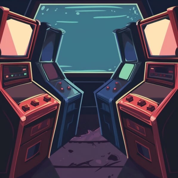 Download Vintage Gaming Arcade with Two Machines Backgrounds Online ...