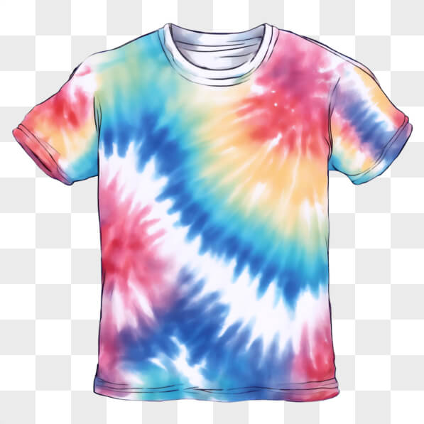Download Colorful Tie-Dye T-Shirt Cartoons Online - Creative Fabrica