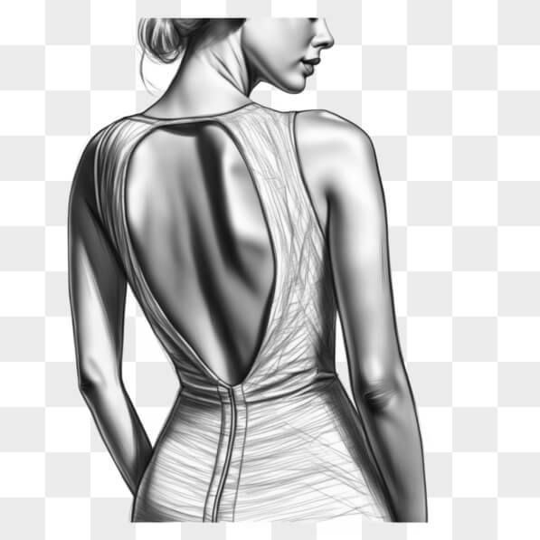 Download Artistic Representation of a Woman in a Backless Dress ...