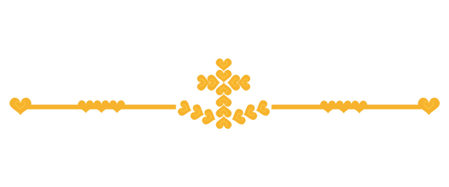 Descarga Diseño Decorativo de Corazón Amarillo Bordes y Esquinas En Línea -  Creative Fabrica, image size:1433x597