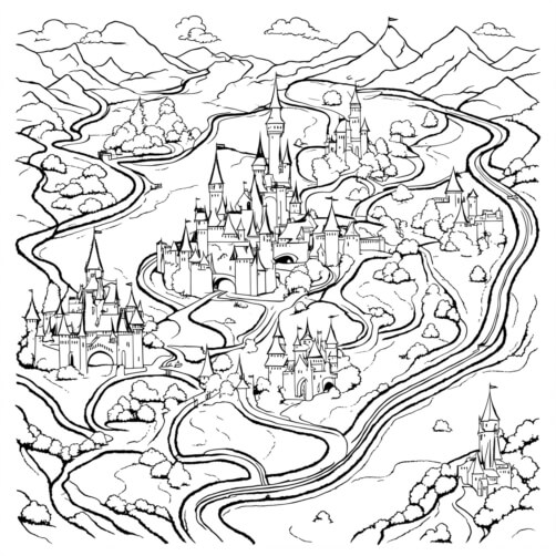 Fictional Map Colorable Free Map Coloring pages - Download Printable Map Coloring sheets ...