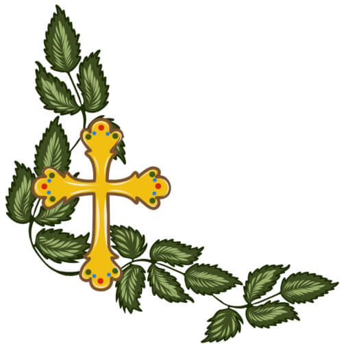 Download Decorative Cross with Ornate Lines Borders & Corners Online ...