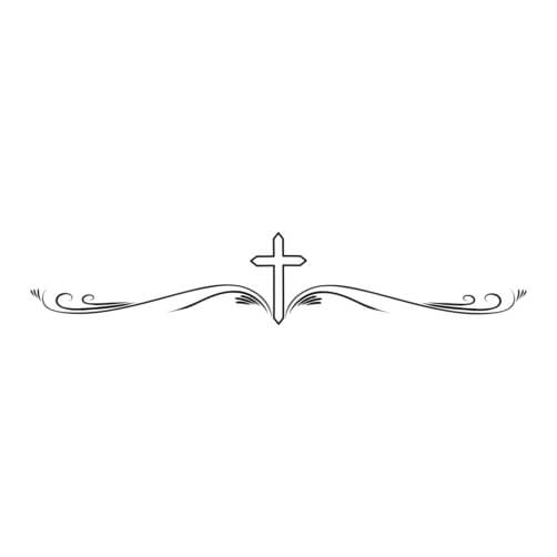 Line Image Cross Rounded Edges Download Decorative Cross with Ornate Lines Borders & Corners Online ...