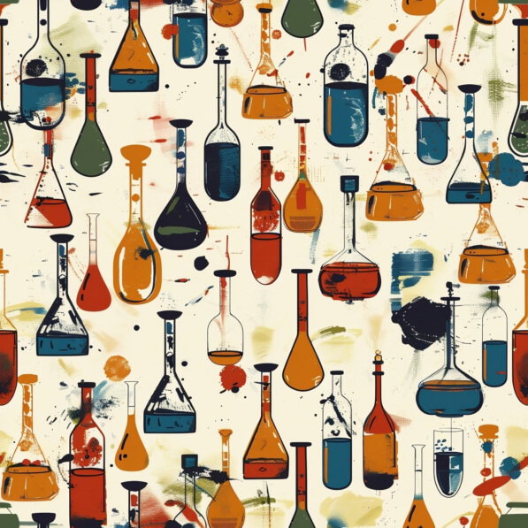 Lab Png Pattern Download Artistic Pattern of Colorful Laboratory Glassware Patterns ...