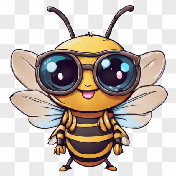Download Cute Cartoon Bee with Sunglasses Cartoons Online - Creative ...