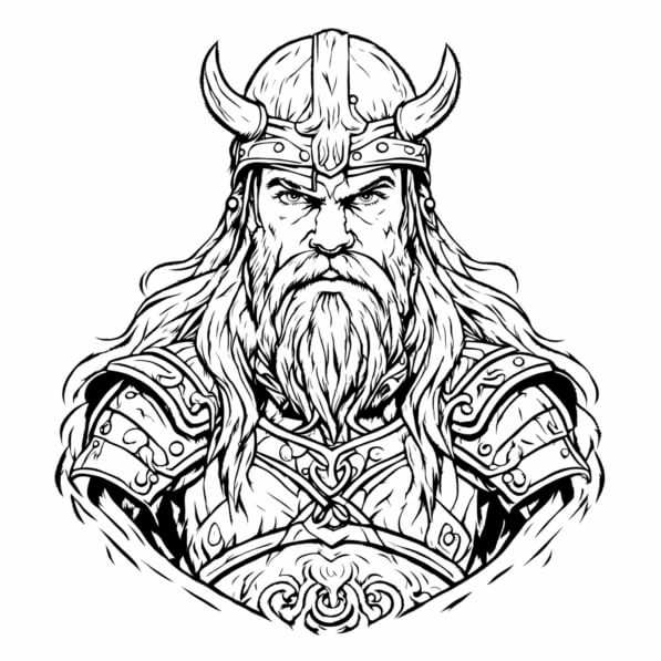 Download Viking Warrior Illustration Coloring pages Online - Creative ...