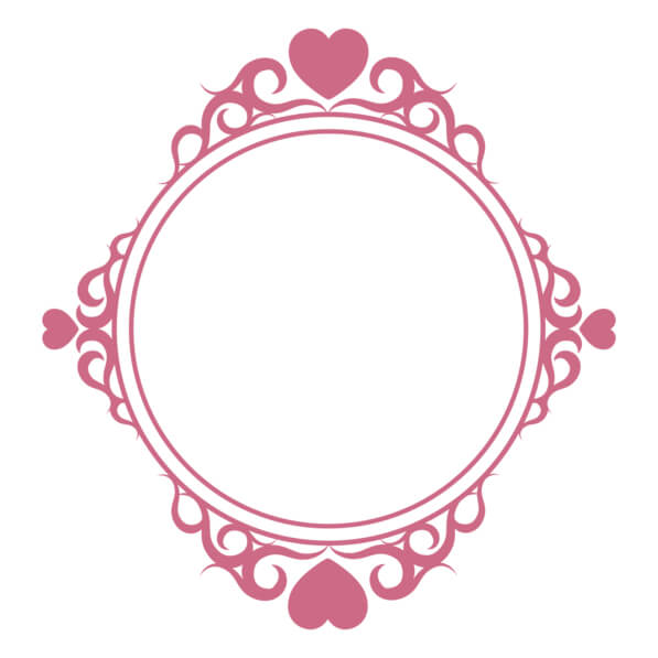 Download Ornate Decorative Frame with Hearts Frames Online - Creative ...