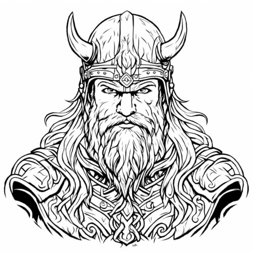 Download Viking Warrior Illustration Coloring pages Online - Creative ...