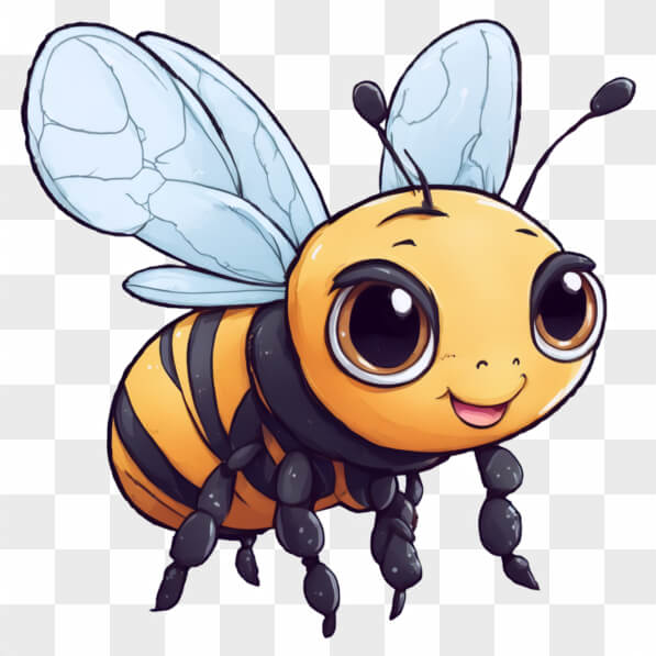 Download Cartoon Bee with Big Eyes and Smile Cartoons Online - Creative ...