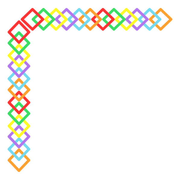 Download Colorful Diamond Pattern Borders & Corners Online - Creative ...