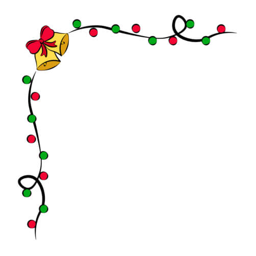 Download Festive Christmas Border with Bells and Lights Borders ...