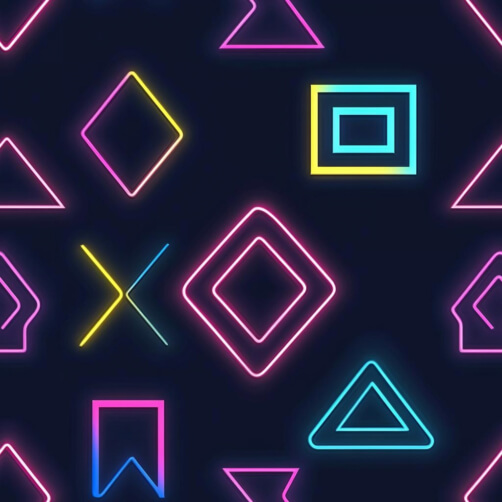 Neon Geometric Patterns on Dark Background Neon Geometric Patterns on Dark Background thumbnail