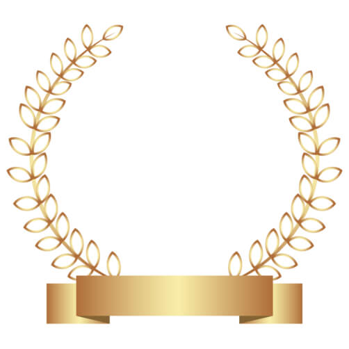 Download Gold Laurel Wreath with Ribbon Frames Online - Creative Fabrica