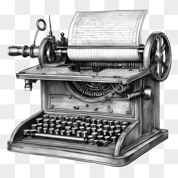 Download Vintage Typewriter with Handwritten Notes Sketches Online ...
