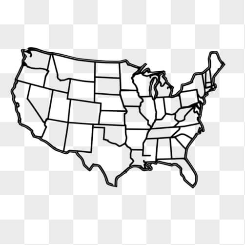 Download Stylized Outline of the United States Map Sketches Online ...