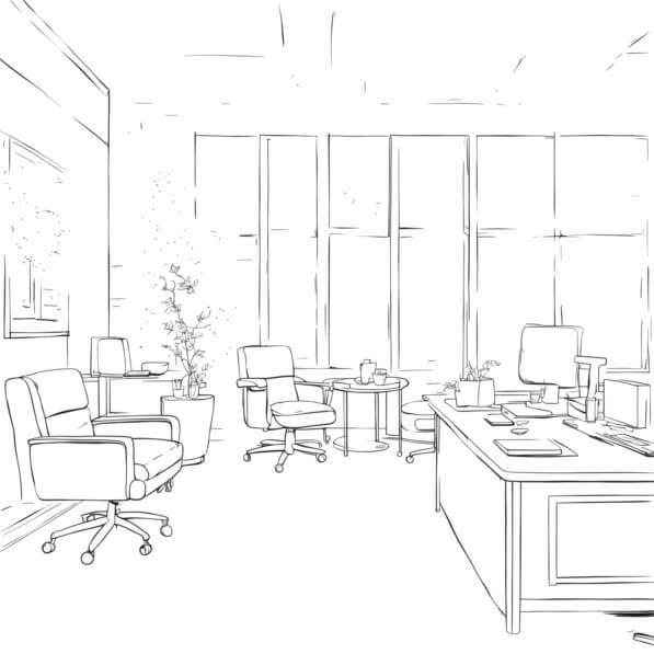 Download Modern Office Space with Natural Light Coloring pages Online ...