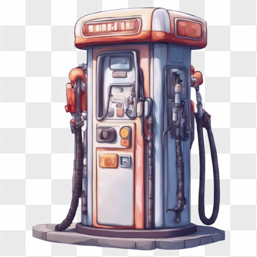Download Vintage Gas Pump Cartoons Online - Creative Fabrica