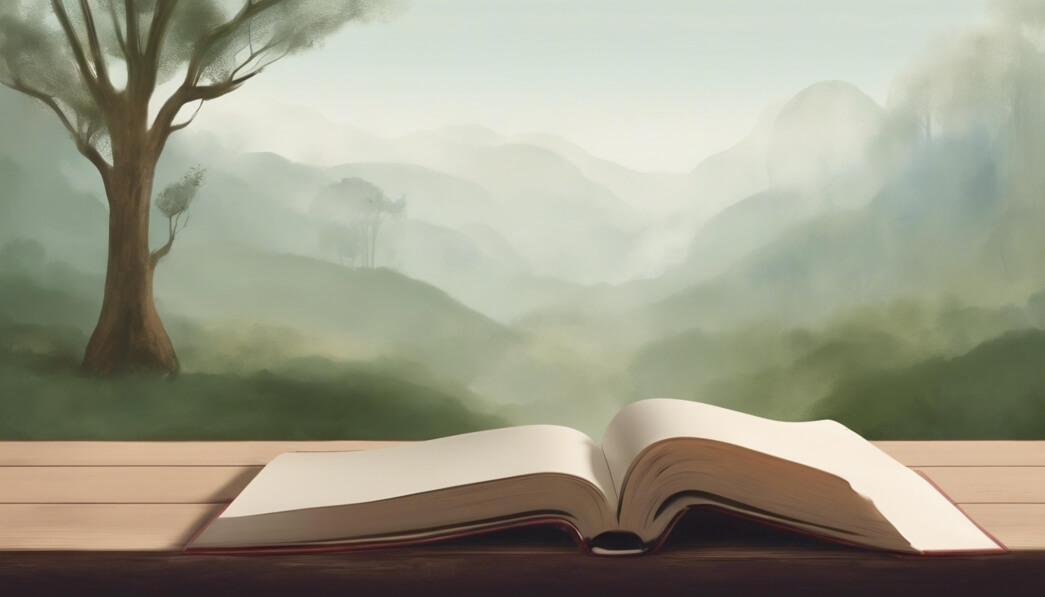 Baixe Livro Aberto com Paisagem Serena ao Fundo Backgrounds - Creative ...