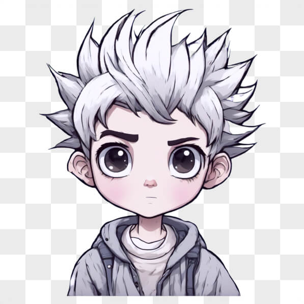 Baixe Personagem de desenho animado estilizado com cabelo espetado ...