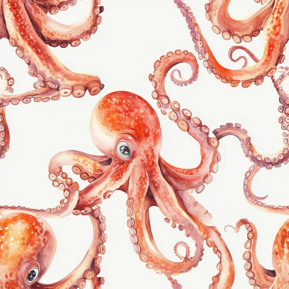 Octopus Thumbnail Download Watercolor Pattern of Octopuses Patterns Online - Creative Fabrica