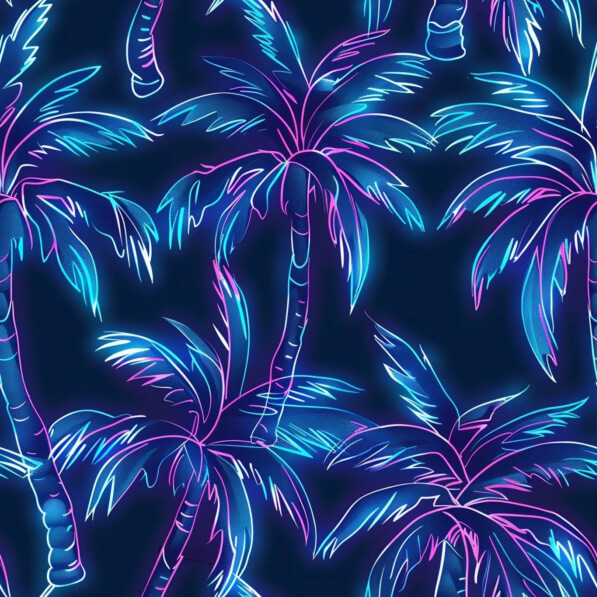 Download Neon Palm Trees Illustration Patterns Online - Creative Fabrica