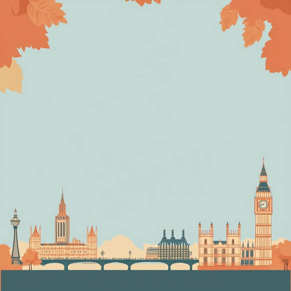 Download London Skyline with Autumn Leaves Backgrounds Online ...