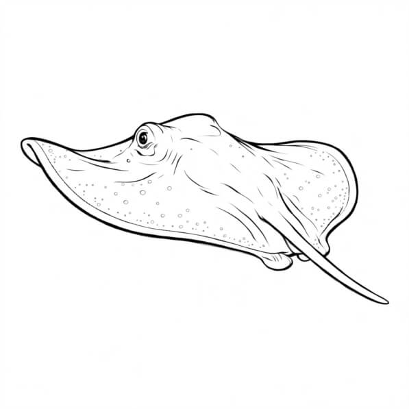 Télécharger Dessin au trait d'une raie Pages de coloriage En Ligne ...