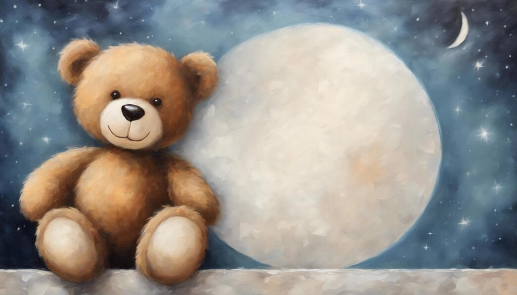 Download Teddy Bear with Moon and Stars Backgrounds Online - Creative ...