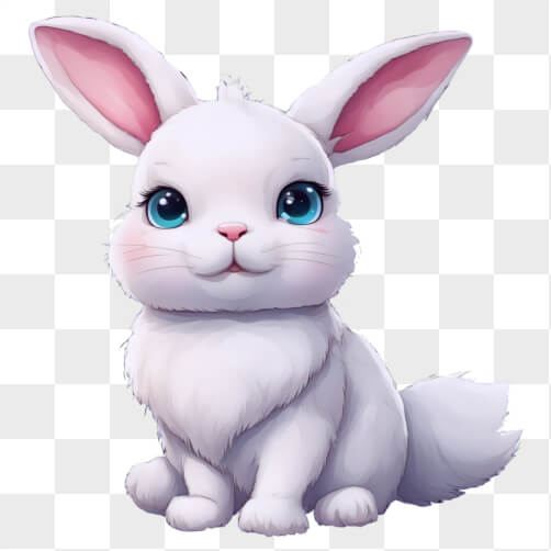 Download Cute Animated White Rabbit Cartoons Online - Creative Fabrica