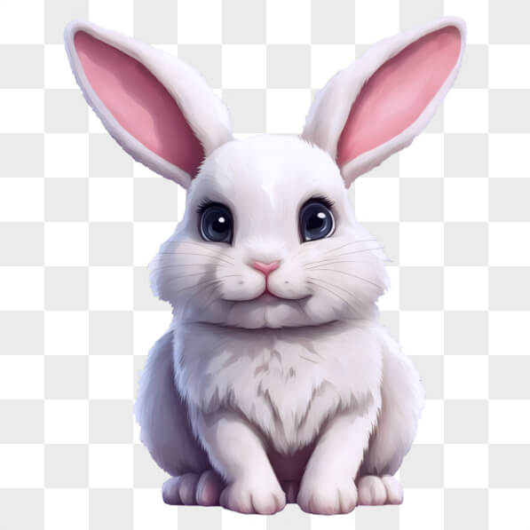 Download Cute White Rabbit Illustration Cartoons Online - Creative Fabrica