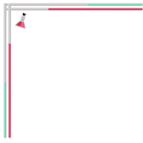 Download Laboratory Equipment with Beaker and Test Tubes Borders ...