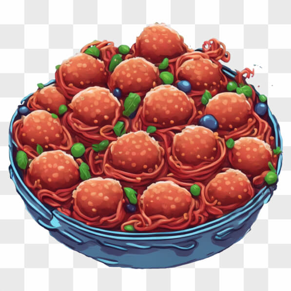 Schüssel mit Spaghetti und Fleischbällchen Cartoons online ...