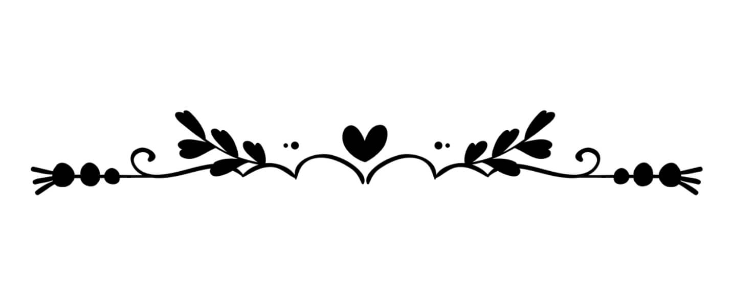 Download Floral Decorative Design with Heart Motif Borders & Corners ...