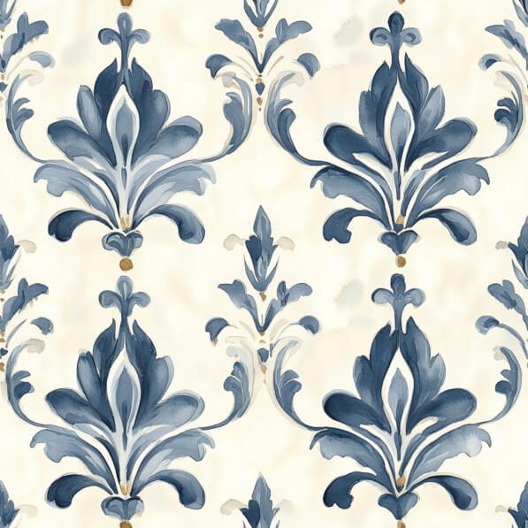 Download Elegant Blue Floral Pattern Patterns Online - Creative Fabrica