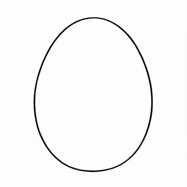 Download minimalist egg shape outline coloring pages online creative
