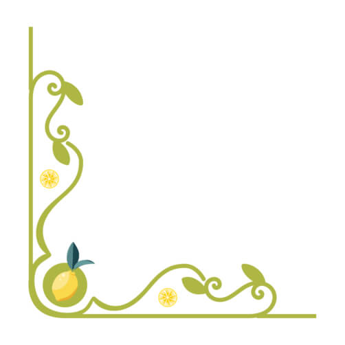 Download Lemon Slice Decorative Corner Design Borders & Corners Online ...