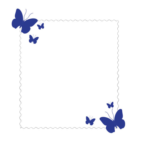 Download Decorative Frame with Blue Butterflies Frames Online ...