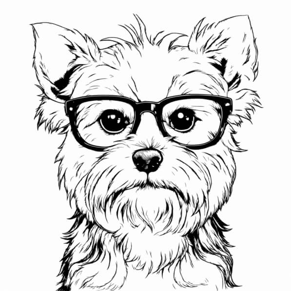baixe-cachorro-usando-culos-colorir-p-ginas-creative-fabrica