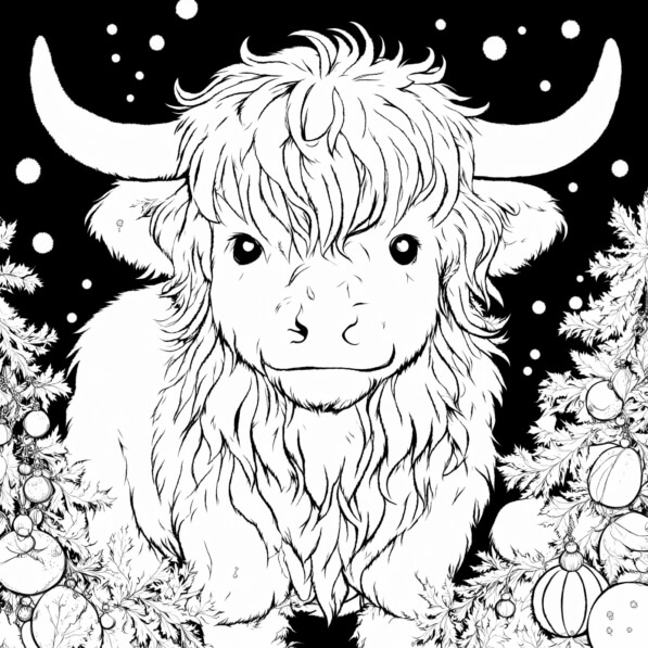 Calendrier De L’Avent 2025 - Vaches Des Highlands - 24 Pendentifs Acrylique - Déco Noël, Sapin, Porte-clés