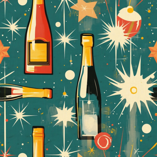 Festive Champagne Bottles with Stars Festive Champagne Bottles with Stars thumbnail