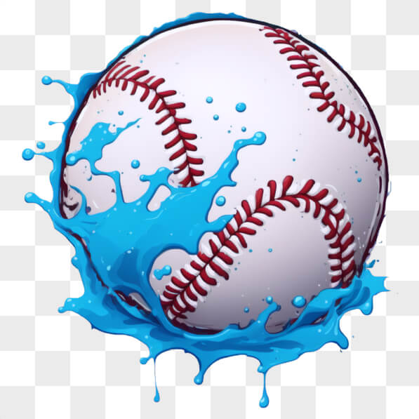 Download Stylized Baseball Splashing in Water Cartoons Online ...