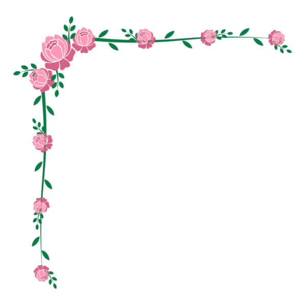 Download Floral Border Design with Roses Borders & Corners Online ...