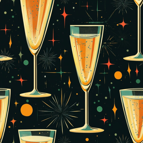 Festive Champagne Glasses Pattern Festive Champagne Glasses Pattern thumbnail