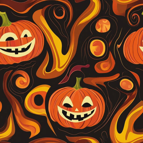 Whimsical Halloween Pumpkins Pattern Whimsical Halloween Pumpkins Pattern thumbnail