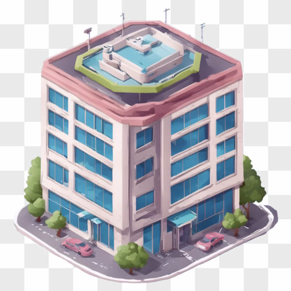 Poool Building Cartoon Download Modern Office Building with Rooftop Pool Cartoons Online ...