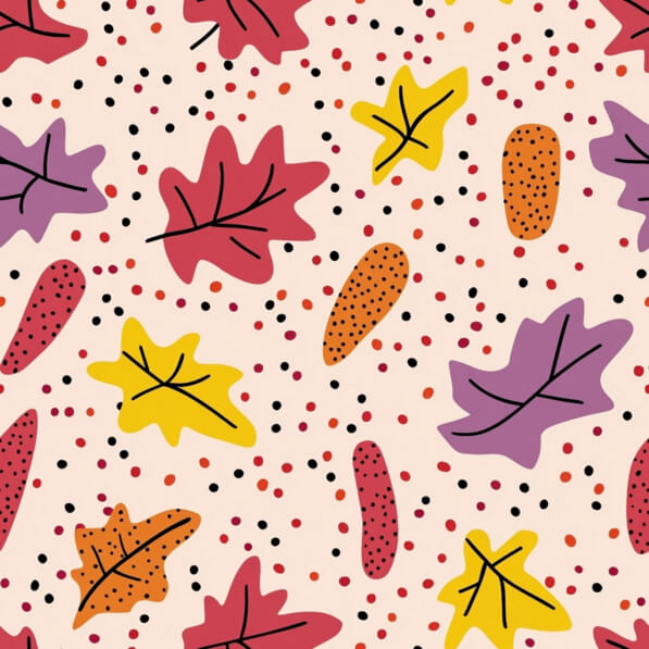 Color A Pattern Fall Download Colorful Autumn Leaves Pattern Patterns Online - Creative Fabrica