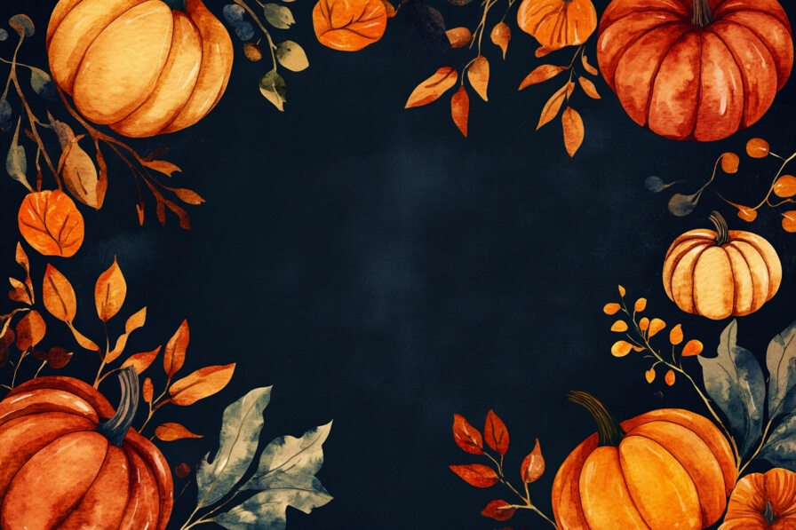 Download Autumn Pumpkins and Leaves Background Backgrounds Online ...