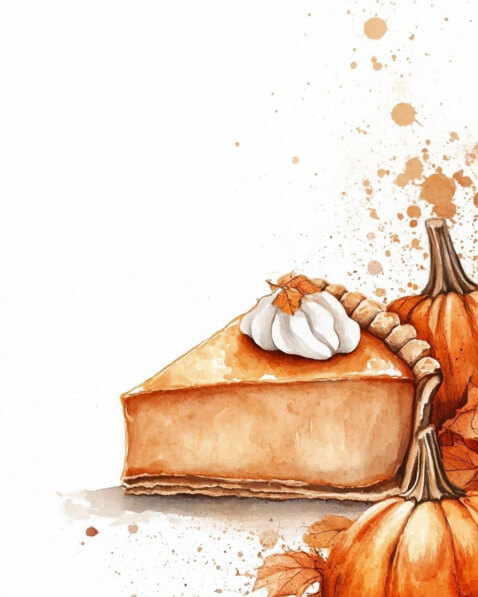 Fall Pie Backrounds Download Slice of Pumpkin Pie with Autumn Decorations Backgrounds ...