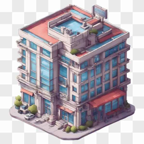 Poool Building Cartoon Download Modern Urban Building with Rooftop Pool Cartoons Online ...