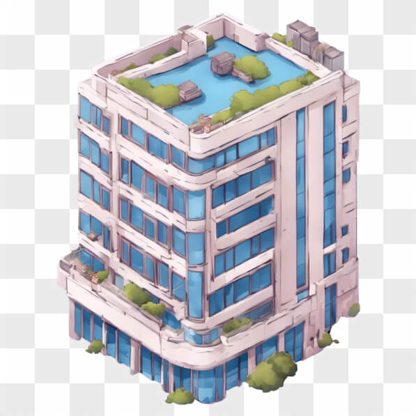 Poool Building Cartoon Download Modern Building with Rooftop Pool Cartoons Online - Creative ...
